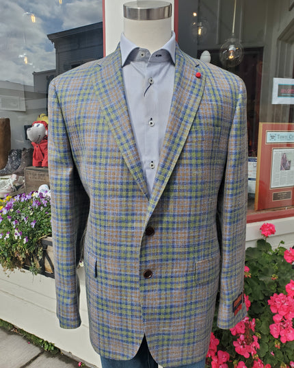 Green Multi-Check Italian Sport Jacket