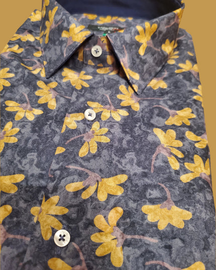 Purple w/ Orange Flowers