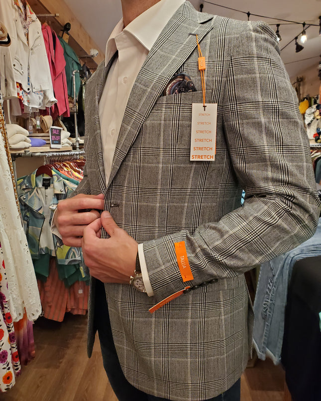 Classic Glen Plaid; Lightweight summer sports jacket; Men's sport coat, blazer. Mackinac Island boutique