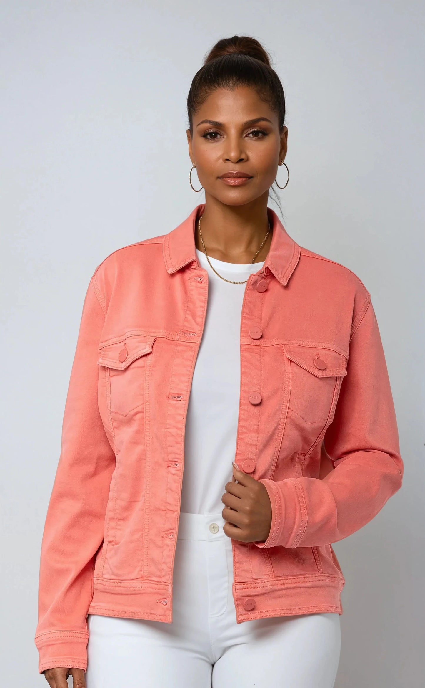 Premium Jean Jacket Pink