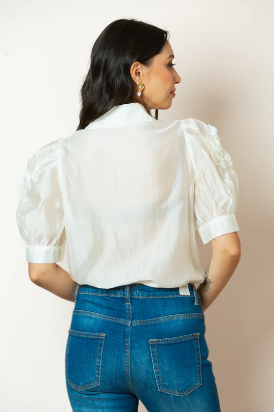 Emery Blouse in Ivory
