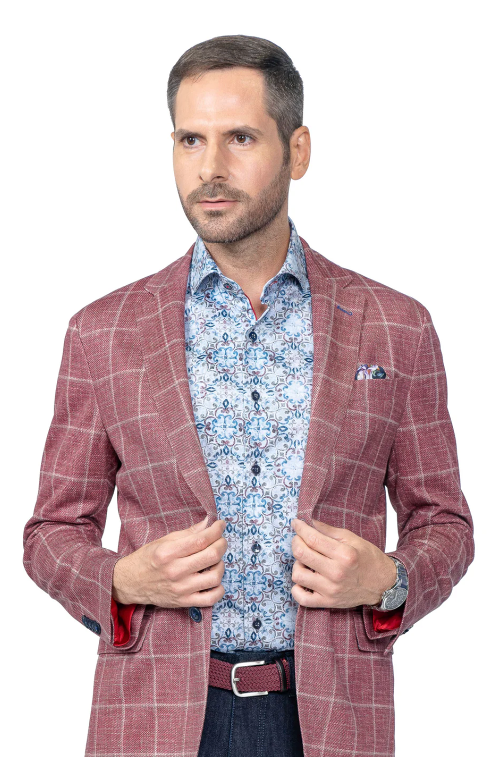 Portland Windowpane Stretch Blazer