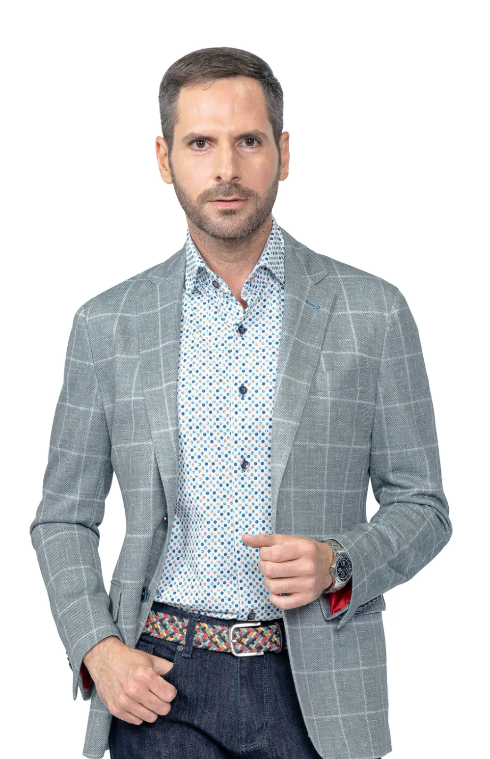 Portland Windowpane Stretch Blazer
