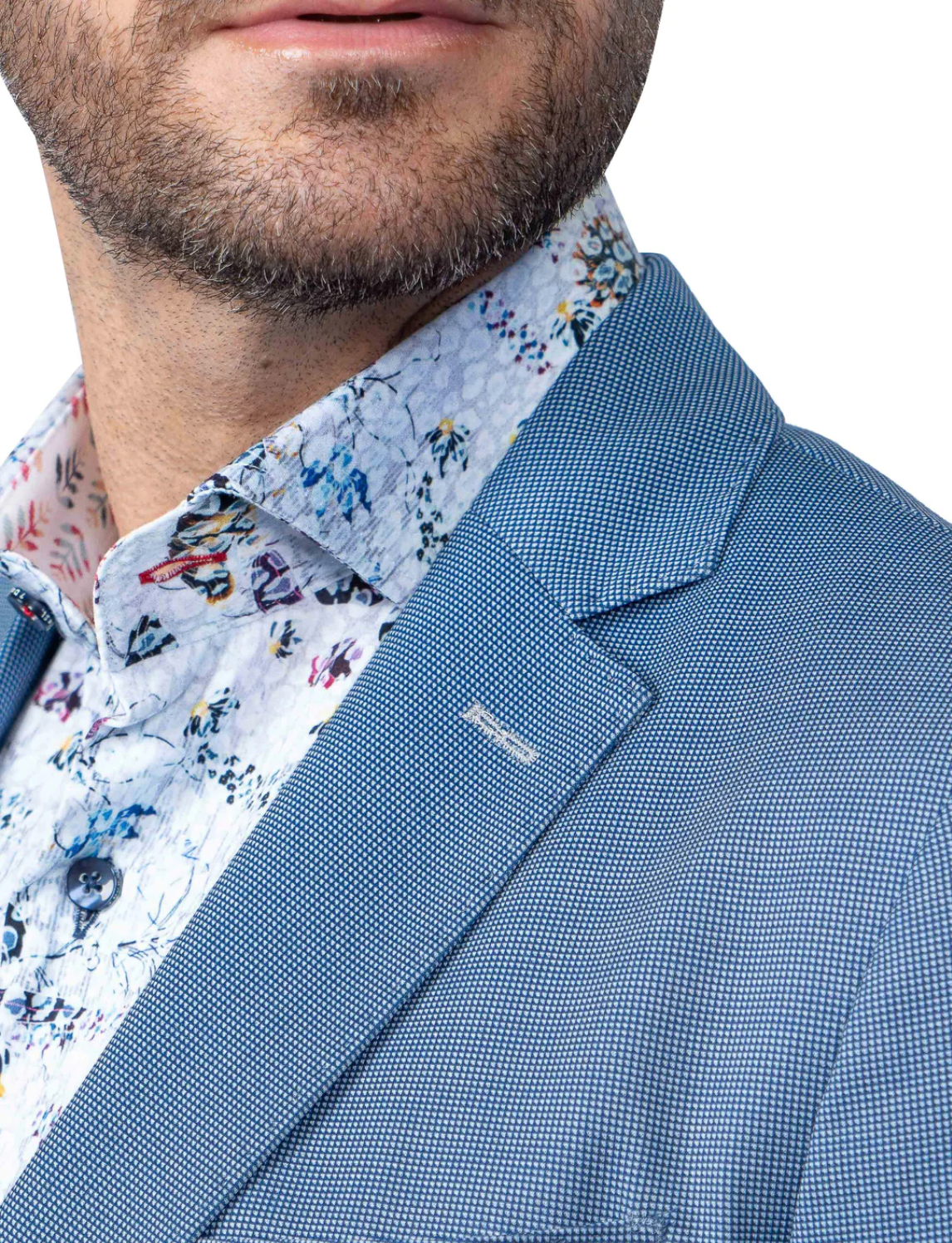 Yale Blue HoundstoothStretch Blazer