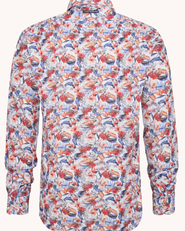 Coral Floral Multi LS Button Down