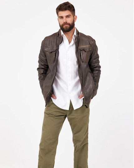 Cove Leather Jacket - Regular Fit