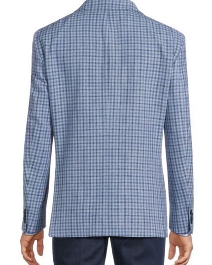 Blue Gingham Modern Fit Sport Jacket