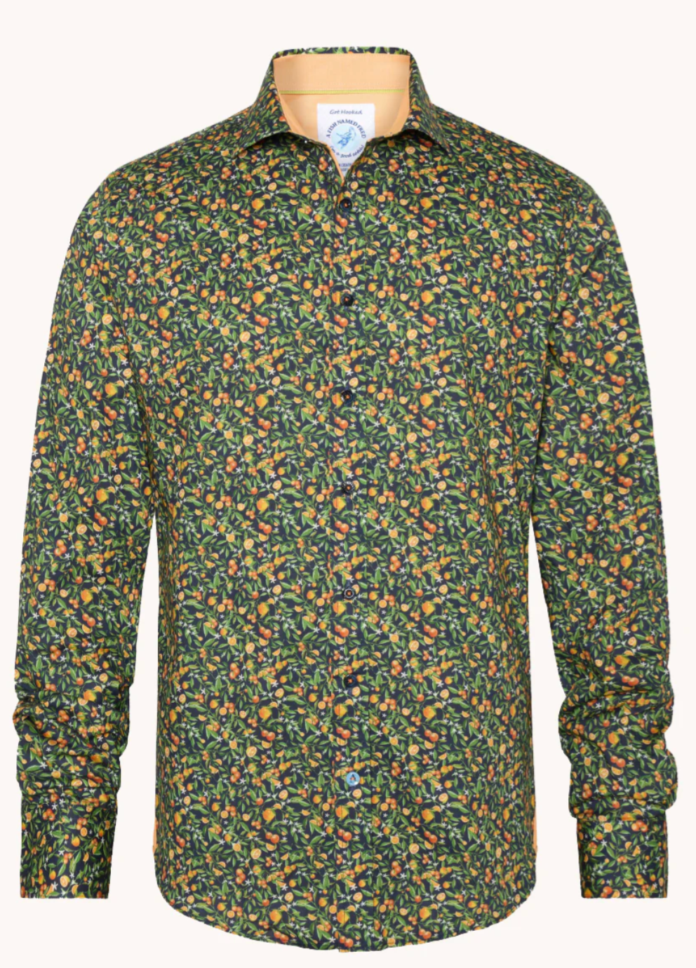 Citrus Navy LS Button Down