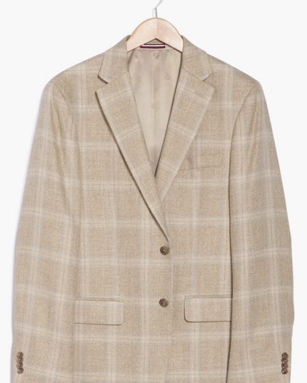 Glen Plaid Notch Lapel Blazer