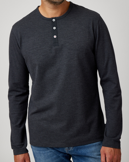 Slub Pique Comfort Henley