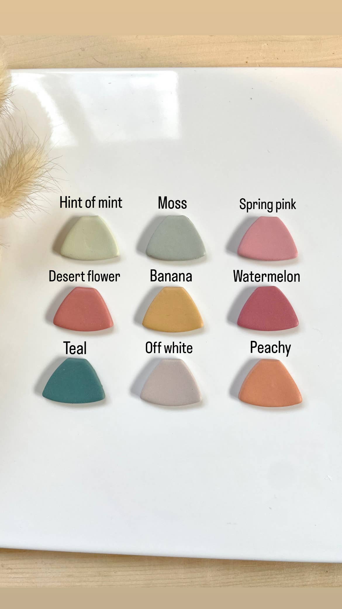 Chevron - Polymer Clay Dangle: Spring Pink