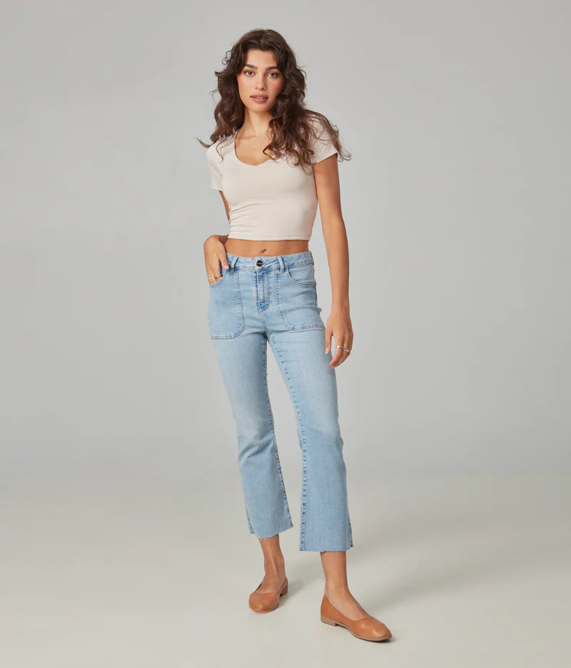 Billie High Rise Bootcut Jeans 28" Inseam Dusty Sky