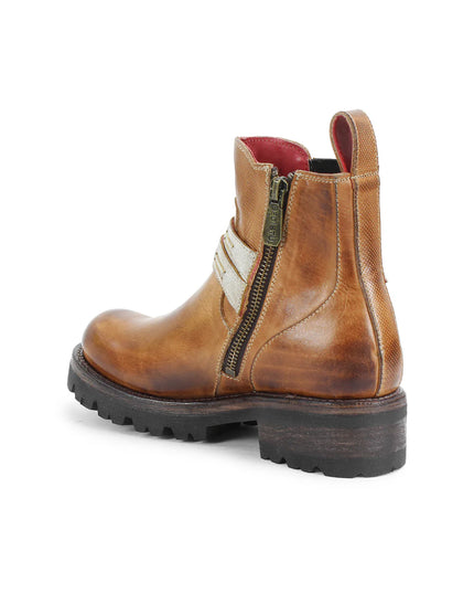 "Daring" Rustic Tan Ankle Boot