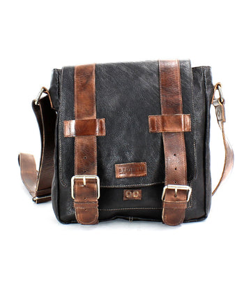 Hue Leather Messenger Bag