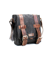Hue Leather Messenger Bag