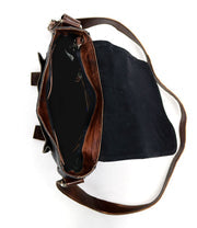 Hue Leather Messenger Bag