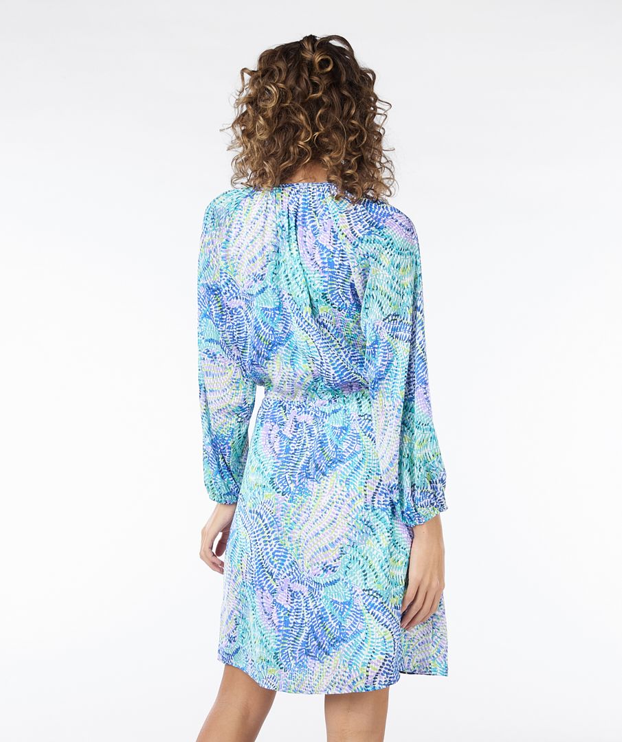 Dress Raglan Bayside Leaves Print