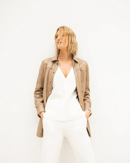 Mahi 2 RF Leather Jacket, Toffee