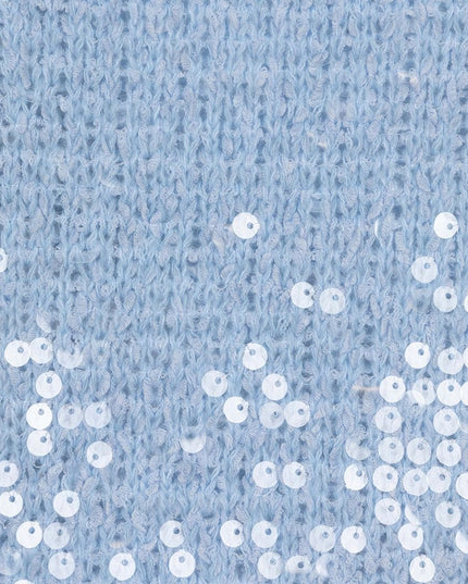 Blue Sequin Sweater Top