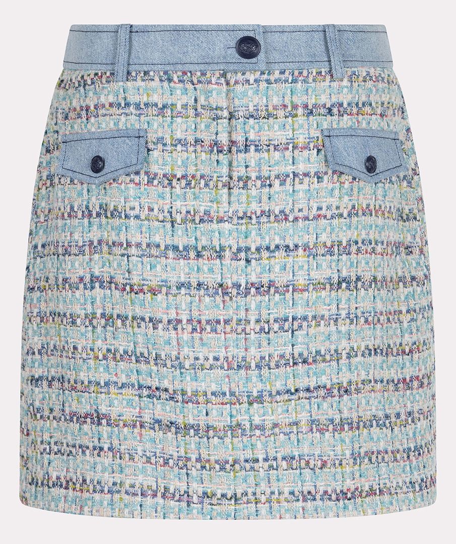 Skirt tweed jeans accent