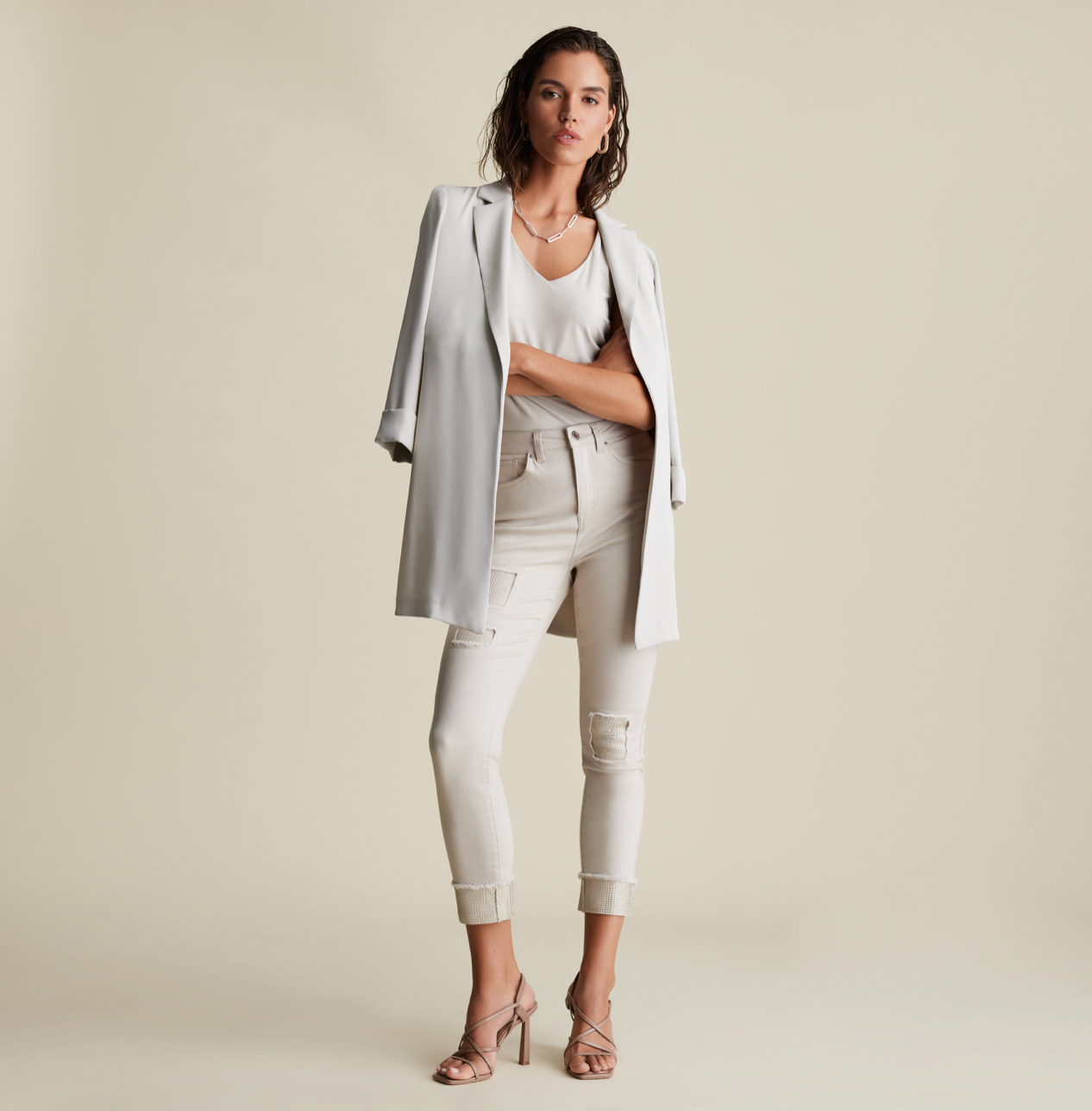 gray grace blazer
