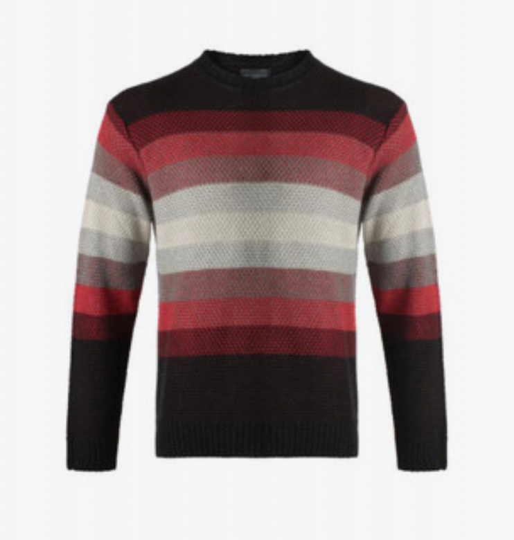 wine striped sweater