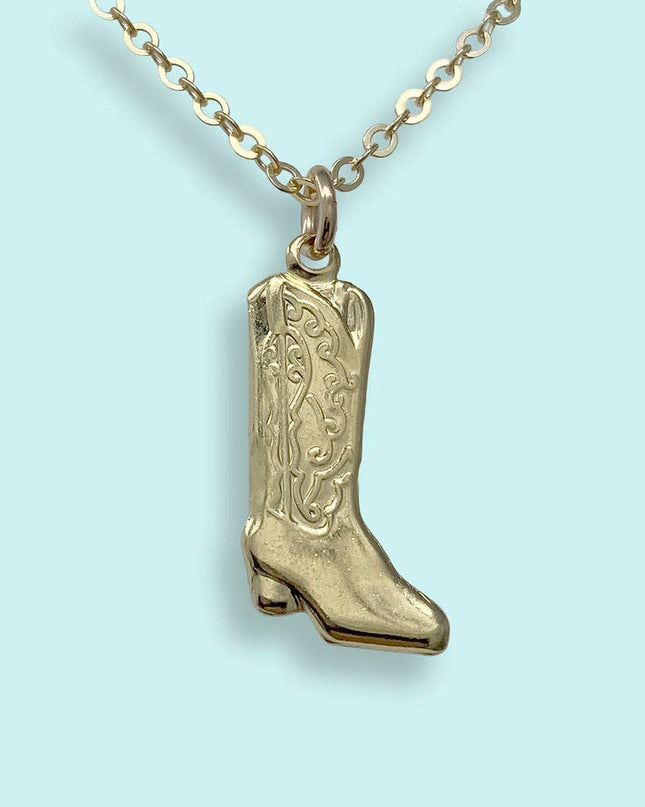 Cowgirl Boot Necklace: 18 Inch