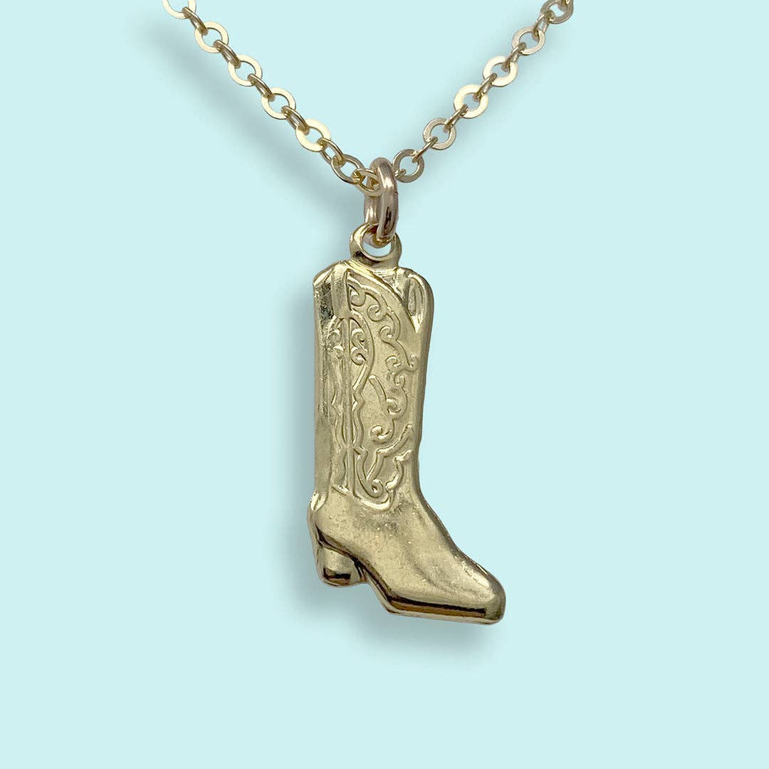 Cowgirl Boot Necklace: 18 Inch