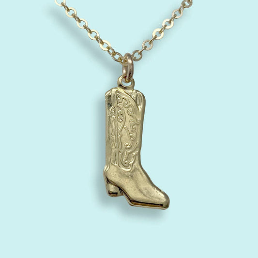 Cowgirl Boot Necklace: 18 Inch