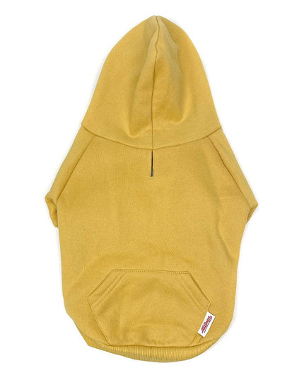Zip Up Dog Hoodie  - Mustard Yellow: M