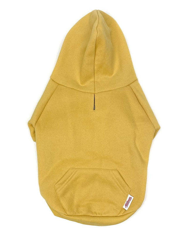 Zip Up Dog Hoodie  - Mustard Yellow: XL
