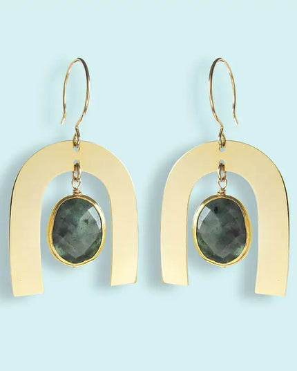 Emerald Arc Earrings