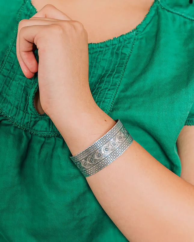 Silver Garden Party Cuff Bracelet