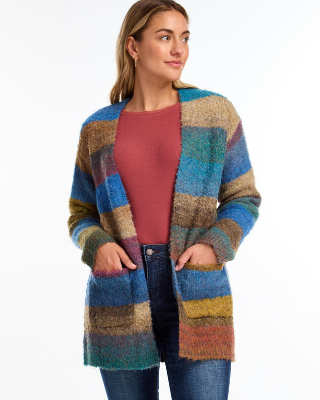 Striped Spacedye Cardigan