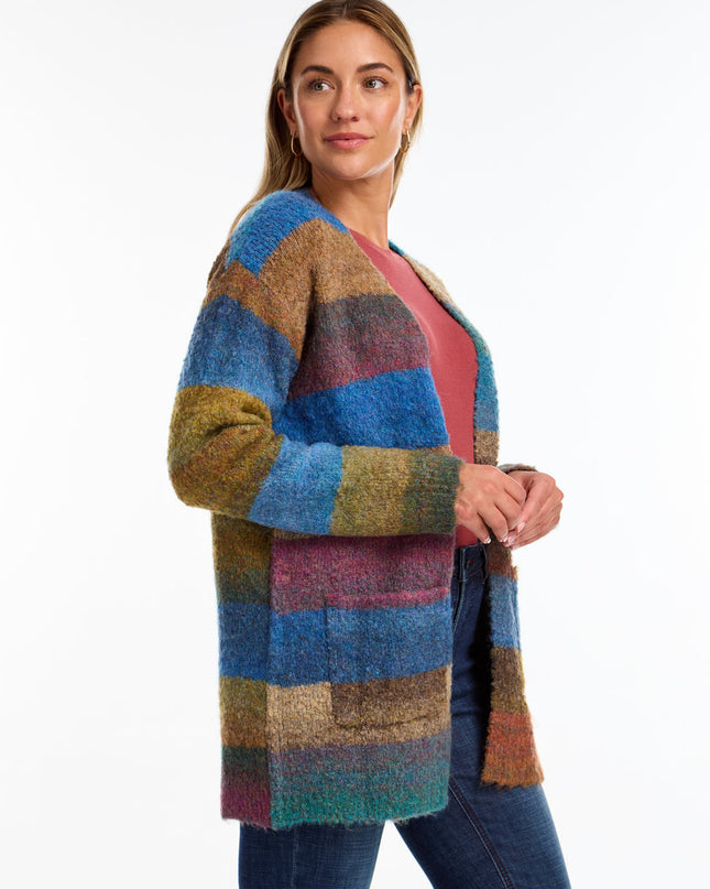 Striped Spacedye Cardigan