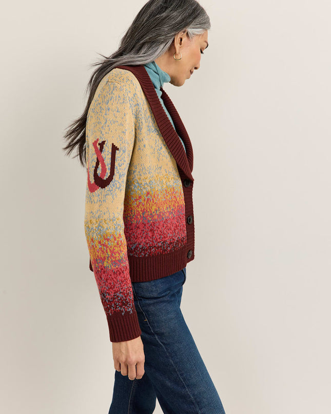 WOMEN'S WESTERN SCENIC COTTON CARDIGAN
