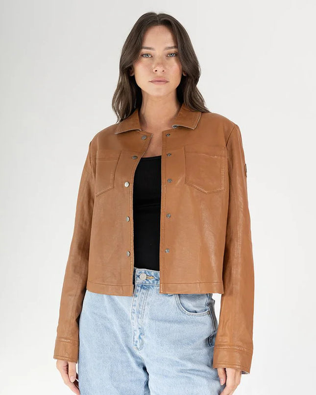 Lefei RF Leather Jacket, Camel