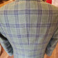 Delfino Italian wool, linen blend sports jacket, green plaid, light weight, summer jacket, cut to order, Mackinac Island boutique