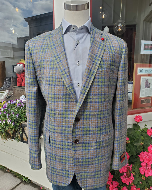 Green Multi-Check Italian Sport Jacket