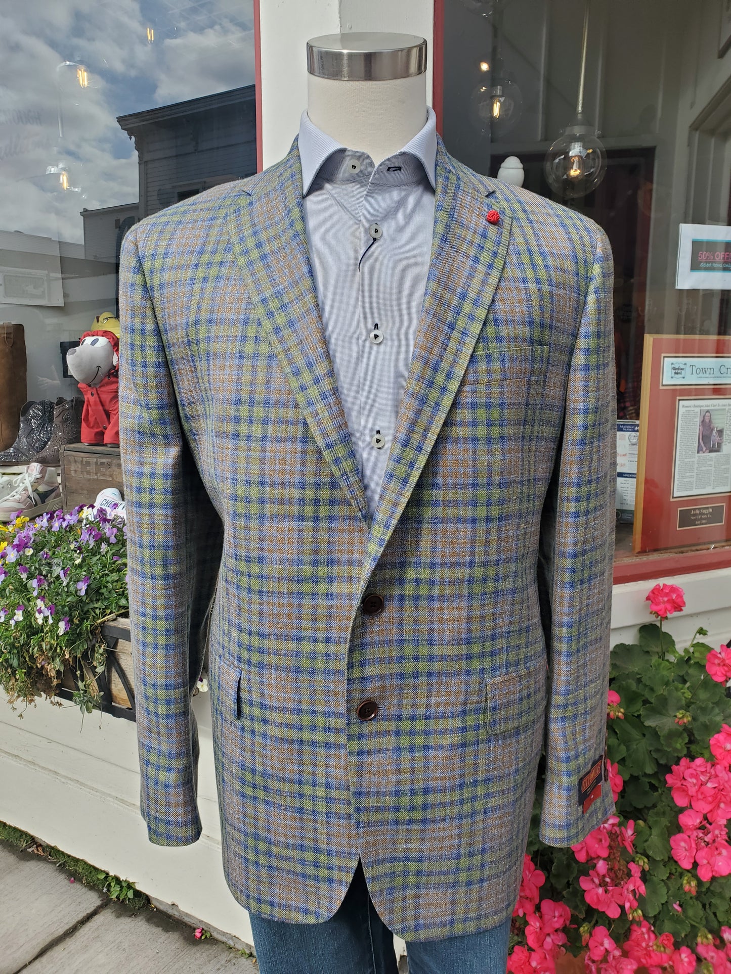 Green Multi-Check Italian Sport Jacket