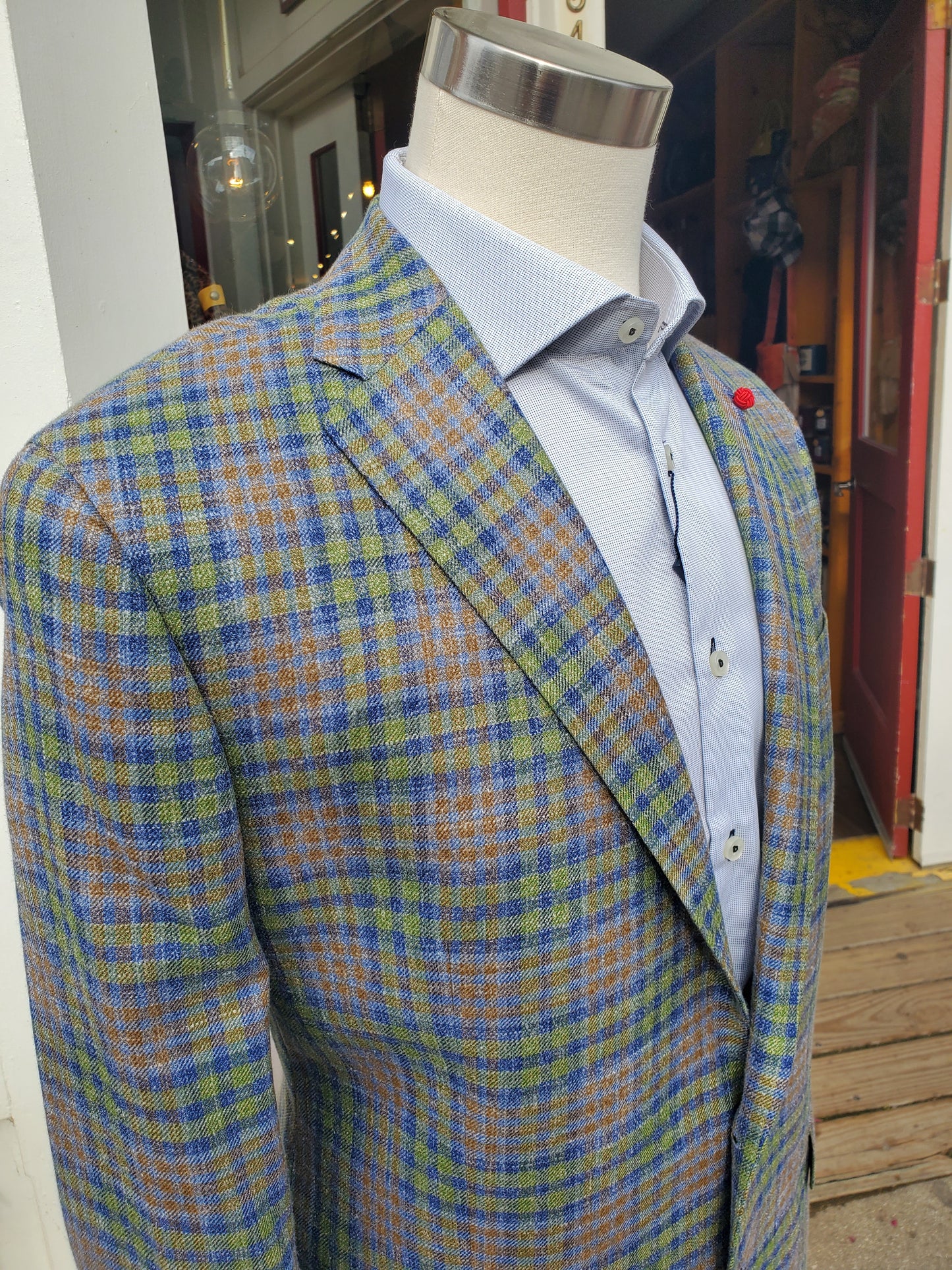 Green Multi-Check Italian Sport Jacket