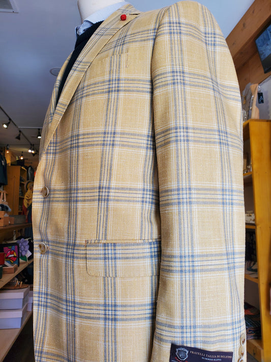 Yellow & Grey Summer Blend Italian Sport Jacket