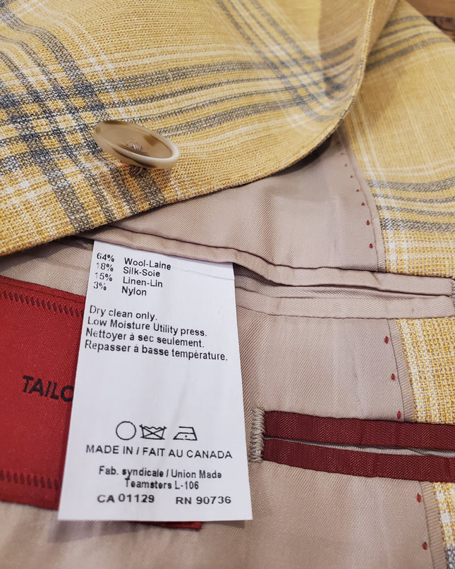 Yellow & Grey Summer Blend Italian Sport Jacket