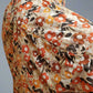 Orange & Red Boho Flower Print Italian Button Down