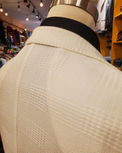 Jacquard Interlock Houndstooth Plaid Blazer