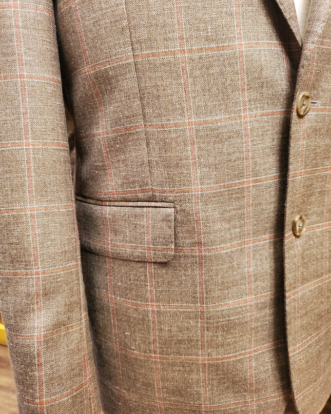 Sand Plaid Sport Coat