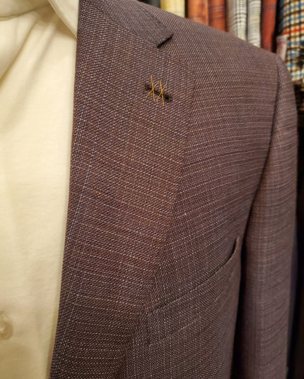Brown/Blue Basket Weave Sport Coat