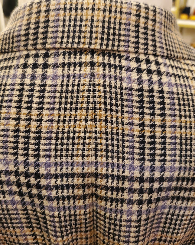 Italian Cream & Navy Houndstooth Sport Coat