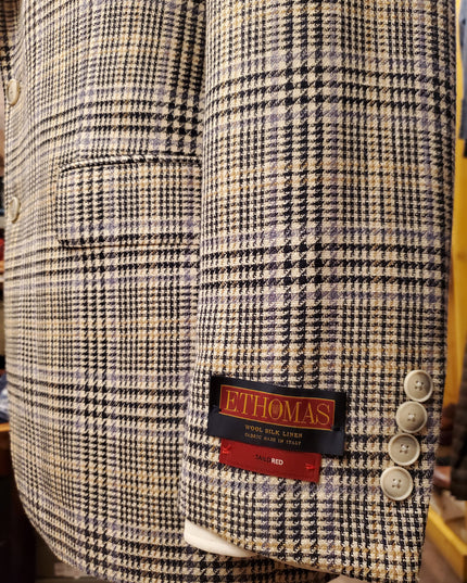 Italian Cream & Navy Houndstooth Sport Coat