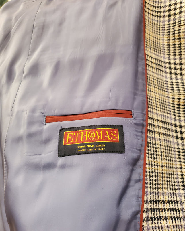 Italian Cream & Navy Houndstooth Sport Coat